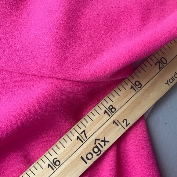 Calvin Klein 10 Fuchsia Pencil Dress Puff Sleeves Hot Pink Lady Like Business - Picture 8 of 15